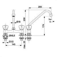 Смеситель KFA Standard 30151000 - Превью изображения №2 — Интернет-магазин Time-Shop