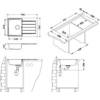 Кухонная мойка Alveus Line 80 Satin-90 - Превью изображения №3 — Интернет-магазин Time-Shop
