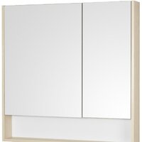 Акватон Шкаф с зеркалом Сканди 90 1A252302SDB20 (белый/дуб верона)