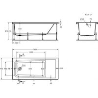 Ванна Roca Elba 160x75 7248619000 - Превью изображения №10 — Интернет-магазин Time-Shop
