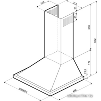 Кухонная вытяжка Krona Bella 600 Black Push Button - Превью изображения №2 — Интернет-магазин Time-Shop