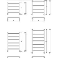 Полотенцесушитель Luxon FJ 80x50 (нижнее подключение) - Превью изображения №3 — Интернет-магазин Time-Shop