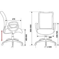 Офисное кресло Бюрократ CH-599AXSN (черный TW-01/черный TW-11) - Превью изображения №11 — Интернет-магазин Time-Shop
