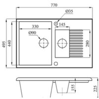 Кухонная мойка БелЭворс Forma R + смеситель W74004-2 + дозатор L405F (черный) - Превью изображения №9 — Интернет-магазин Time-Shop