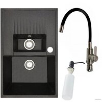 БелЭворс Forma R + смеситель W74004-2 + дозатор L405F (черный)