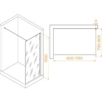 Душевая стенка RGW WA-002G 35100208-16 80 (золото/прозрачное стекло) - Превью изображения №2 — Интернет-магазин Time-Shop
