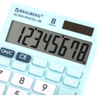 Бухгалтерский калькулятор BRAUBERG Ultra Pastel-08-LB 250513 (голубой) - Превью изображения №7 — Интернет-магазин Time-Shop