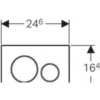 Панель смыва Geberit Sigma 20 115.882.KN.1 (матовый хром/глянцевый хром) - Превью изображения №2 — Интернет-магазин Time-Shop