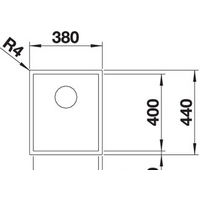 Кухонная мойка Blanco Zerox 340-U Durinox (без клапана-автомата) - Превью изображения №2 — Интернет-магазин Time-Shop