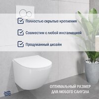 Унитаз подвесной Lauter Sulzdorf + TECE Kit 9400413 (белый с микролифтом) - Превью изображения №6 — Интернет-магазин Time-Shop