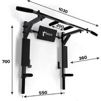 Турник с брусьями Absolute Champion Атлант с узким хватом АЧ 11851 (черный/черные ручки) - Превью изображения №2 — Интернет-магазин Time-Shop