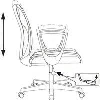 Офисное кресло Бюрократ CH-W327 (слоновая кость OR-10/белый) - Превью изображения №5 — Интернет-магазин Time-Shop