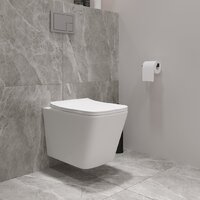 Унитаз подвесной Lauter Square 214903 + GROHE Rapid SL 38721001 + GROHE 37131000 (овальная, хром) - Превью изображения №13 — Интернет-магазин Time-Shop