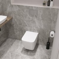 Унитаз подвесной Lauter Square 214903 + GROHE Rapid SL 38721001 + GROHE 37131000 (овальная, хром) - Превью изображения №12 — Интернет-магазин Time-Shop
