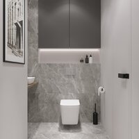Унитаз подвесной Lauter Square 214903 + GROHE Rapid SL 38721001 + GROHE 37131000 (овальная, хром) - Превью изображения №15 — Интернет-магазин Time-Shop