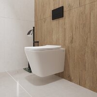 Унитаз подвесной Lauter Square 214903 + GROHE Rapid SL 38721001 + GROHE 37131000 (овальная, хром) - Превью изображения №11 — Интернет-магазин Time-Shop