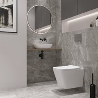Унитаз подвесной Lauter Square 214903 + GROHE Rapid SL 38721001 + GROHE 37131000 (овальная, хром) - Превью изображения №16 — Интернет-магазин Time-Shop