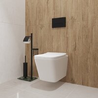 Унитаз подвесной Lauter Square 214903 + GROHE Rapid SL 38721001 + GROHE 37131000 (овальная, хром) - Превью изображения №10 — Интернет-магазин Time-Shop