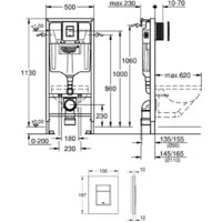Унитаз подвесной Lauter Square 214903 + GROHE Rapid SL 38721001 + GROHE 37131000 (овальная, хром) - Превью изображения №20 — Интернет-магазин Time-Shop