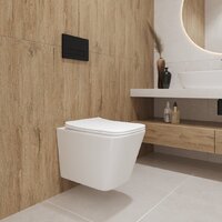 Унитаз подвесной Lauter Square 214903 + GROHE Rapid SL 38721001 + GROHE 37131000 (овальная, хром) - Превью изображения №8 — Интернет-магазин Time-Shop