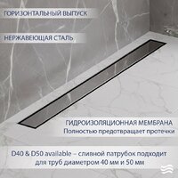Трап/канал Lauter 2120191-QGH 900x70 (хром) - Превью изображения №2 — Интернет-магазин Time-Shop