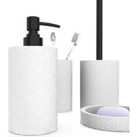 Аксессуары для ванной и туалета FORA Delicate White (4 предмета) - Превью изображения №2 — Интернет-магазин Time-Shop