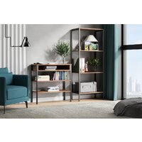 Стеллаж Mio Tesoro Mila Loft (дуб золотой крафт/черный) - Превью изображения №3 — Интернет-магазин Time-Shop