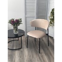 Стул M-City Леонардо 455M05727 (H-06 бежевый велюр/черный) - Превью изображения №3 — Интернет-магазин Time-Shop