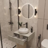  ЗОВ Тумба под умывальник Токио Премиум 60 TP60ELSPTOC2 (вяз либерти серебряный) - Превью изображения №7 — Интернет-магазин Time-Shop