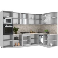 Готовая кухня Интерлиния Мила Лайт 1.68x3.0 правая (бетон/бетон/кастилло темный) - Превью изображения №2 — Интернет-магазин Time-Shop