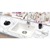 Кухонная мойка Berge BR-4803 (белый матовый) - Превью изображения №2 — Интернет-магазин Time-Shop