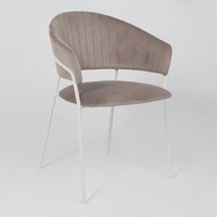 Стул с подлокотниками Алвест AV 433 (светло-коричневый бархат H-61/белый) - Превью изображения №6 — Интернет-магазин Time-Shop