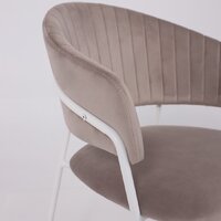 Стул с подлокотниками Алвест AV 433 (светло-коричневый бархат H-61/белый) - Превью изображения №9 — Интернет-магазин Time-Shop