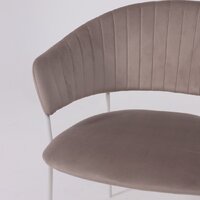 Стул с подлокотниками Алвест AV 433 (светло-коричневый бархат H-61/белый) - Превью изображения №11 — Интернет-магазин Time-Shop