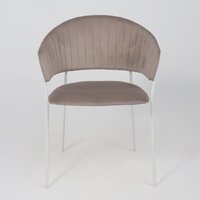 Стул с подлокотниками Алвест AV 433 (светло-коричневый бархат H-61/белый) - Превью изображения №5 — Интернет-магазин Time-Shop