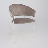 Стул с подлокотниками Алвест AV 433 (светло-коричневый бархат H-61/белый) - Превью изображения №15 — Интернет-магазин Time-Shop