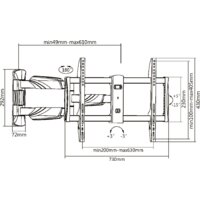 Кронштейн для телевизора Ultramounts UM909 (черный) - Превью изображения №12 — Интернет-магазин Time-Shop