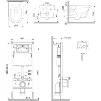 Унитаз подвесной AM.PM Prime Fit IS90151.741701 (с кнопкой смыва) - Превью изображения №2 — Интернет-магазин Time-Shop