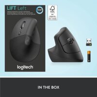 Вертикальная мышь Logitech Lift Left (графит) - Превью изображения №7 — Интернет-магазин Time-Shop