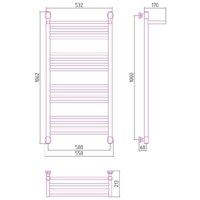 Полотенцесушитель Сунержа Богема с полкой+ 1000х500 03-0223-1050 - Превью изображения №3 — Интернет-магазин Time-Shop