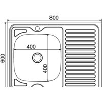 Кухонная мойка Mixline 527971 - Превью изображения №2 — Интернет-магазин Time-Shop