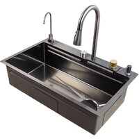 Кухонная мойка MARRBAXX B7546-R Decor B7546-DMR (графит/темно-серый) - Превью изображения №3 — Интернет-магазин Time-Shop