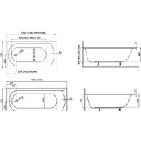 Ванна Polimat Classic Slim 160x70 (c ножками) - Превью изображения №3 — Интернет-магазин Time-Shop