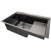 Кухонная мойка Stellar S7550NB-TU-L (нано черный, с доской) - Превью изображения №4 — Интернет-магазин Time-Shop