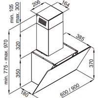 Кухонная вытяжка MAUNFELD Aurora 60 (черный матовый) - Превью изображения №3 — Интернет-магазин Time-Shop