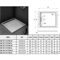 Душевой поддон WeltWasser TRS 80 Stone-BL 80x80 - Превью изображения №7 — Интернет-магазин Time-Shop