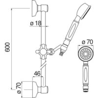 Душевой гарнитур  Nobili AD140/48GDP - Превью изображения №2 — Интернет-магазин Time-Shop
