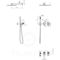 Душевая система  Filarete Roun FL1030 (Графит) - Превью изображения №2 — Интернет-магазин Time-Shop