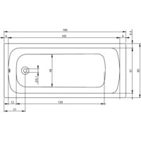 Ванна Riho Dola 180x80 BB32 (без ножек) - Превью изображения №2 — Интернет-магазин Time-Shop