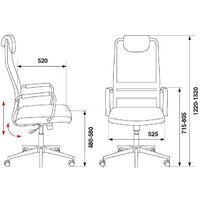 Офисное кресло Бюрократ KB-9N (серый) - Превью изображения №6 — Интернет-магазин Time-Shop